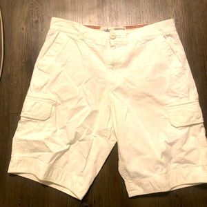 Converse Mens White 100% Cotton Cargo Shorts Cotton Gray Skateboarding Size 34